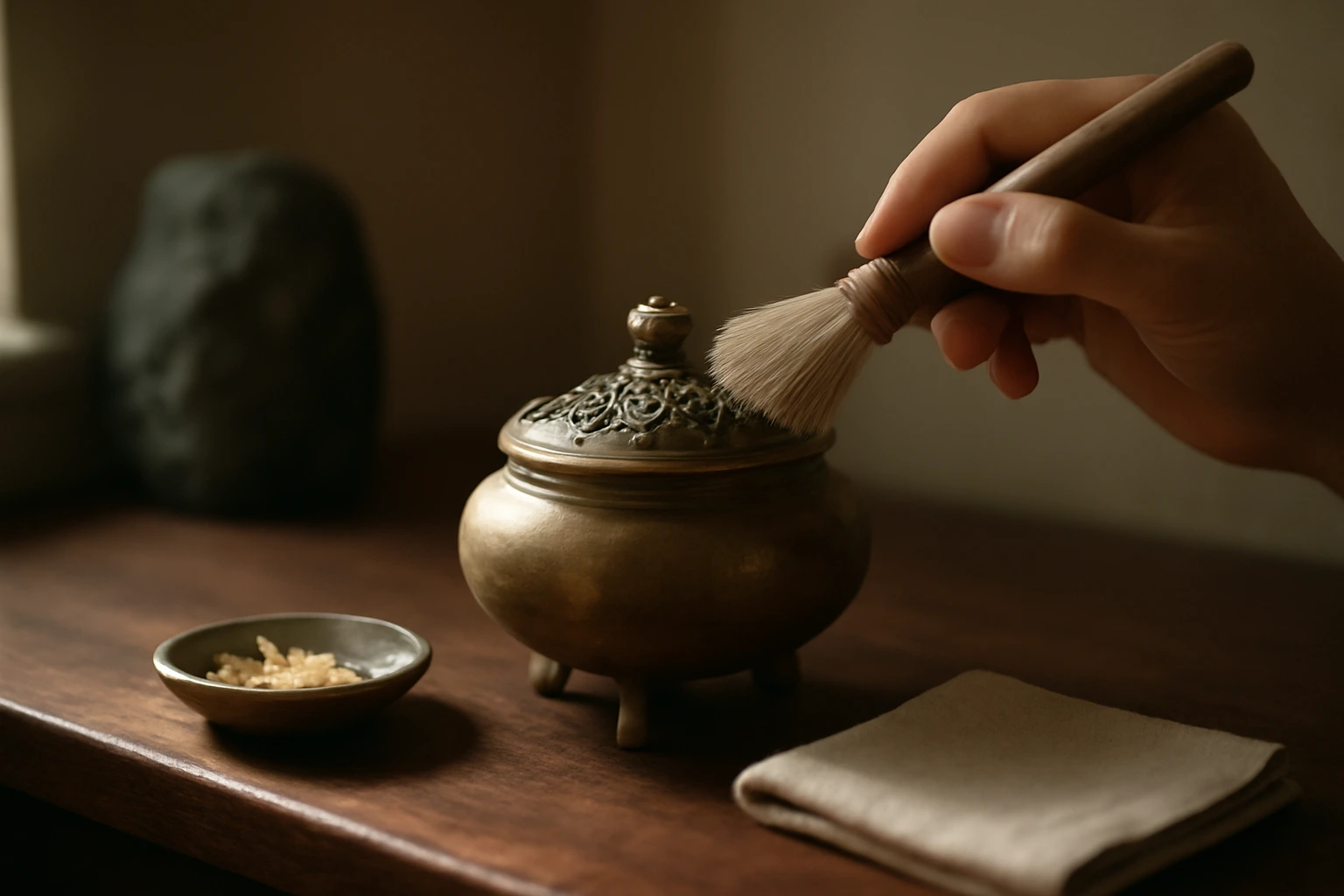 Giữ gìn đồ thờ quanh năm: khói, sáp, ẩm và cách chăm theo từng chất liệu