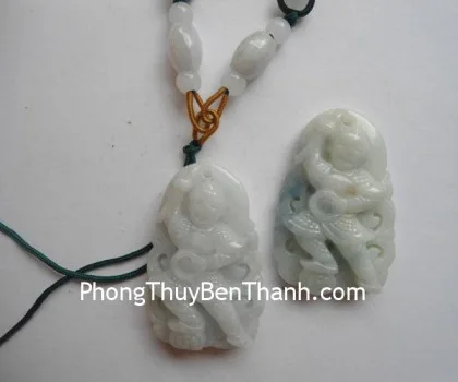 Mặt đeo cổ Phật Di Lặc vân xanh(19.1g) S6627-S2-1872