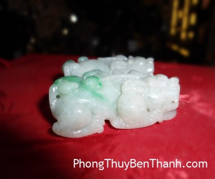 Tỳ hưu ngọc phỉ thúy siêu cấp xanh đậm đuôi như ý A+++++ (GCN 564 -24.64gr) S6888-S6-5862